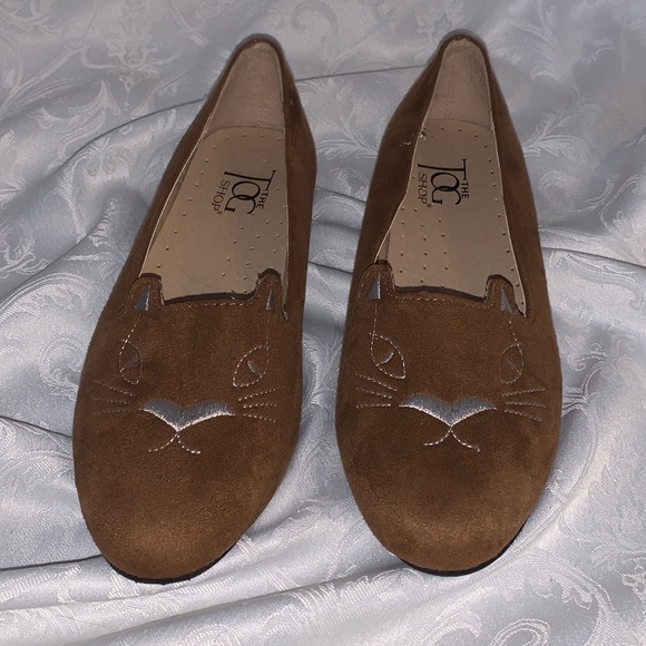 The Tog Shop Cat Loafers in Tan and Silver, size 7 M - Picture 5 of 12